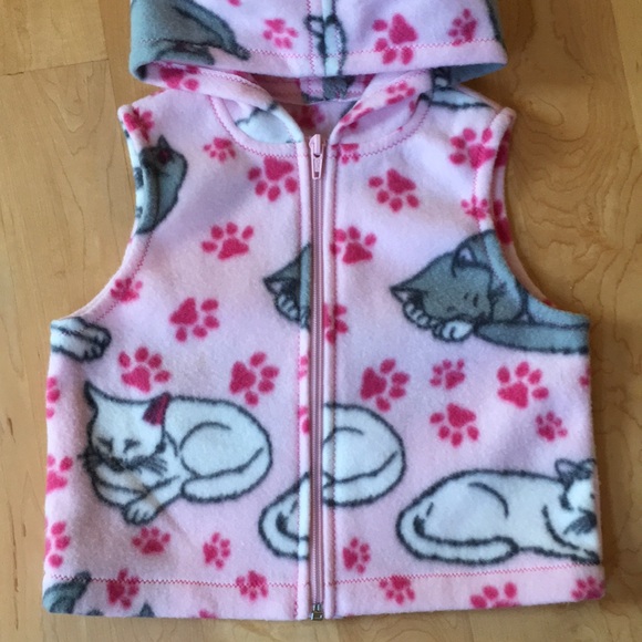 Handmade Kitty Cat Fleece Vest - Picture 2 of 6